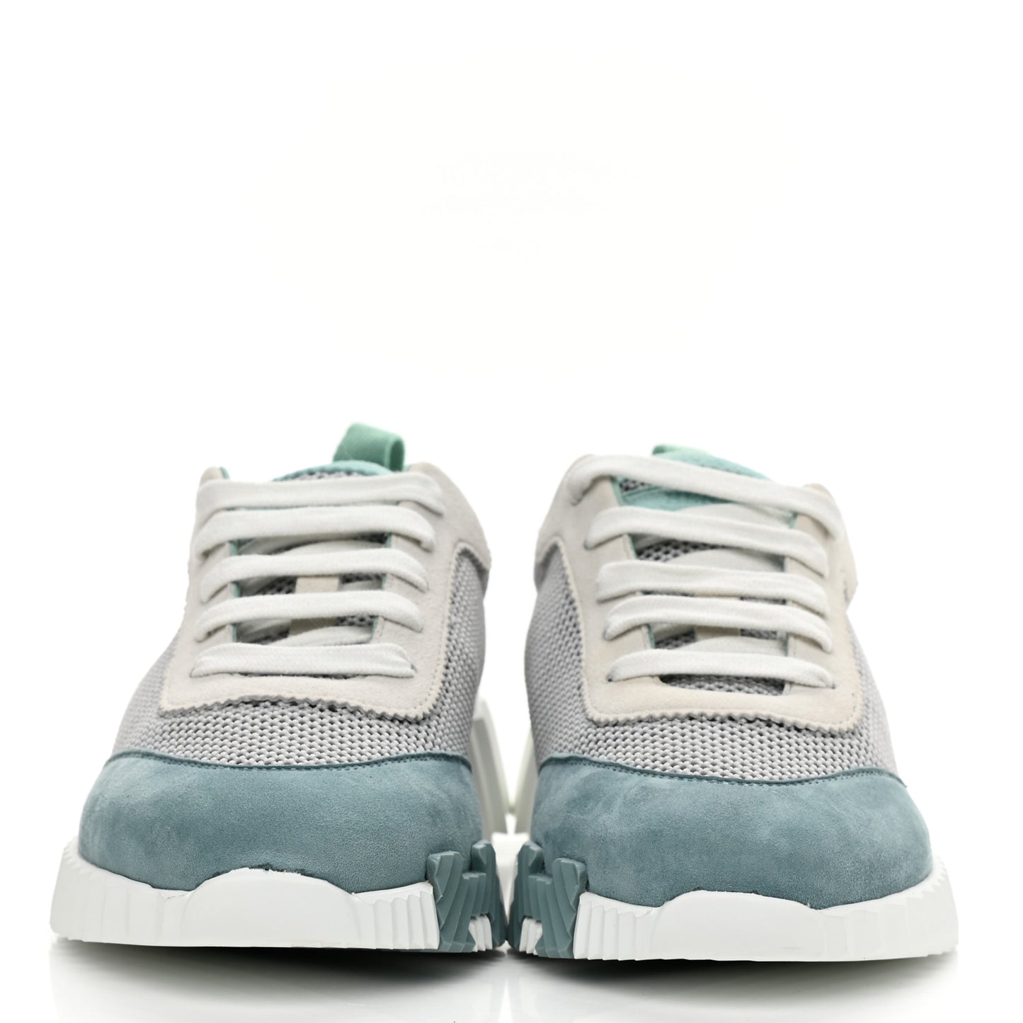 Air Mesh Suede Goatskin Bouncing Sneakers 36 Vert D'Eau
