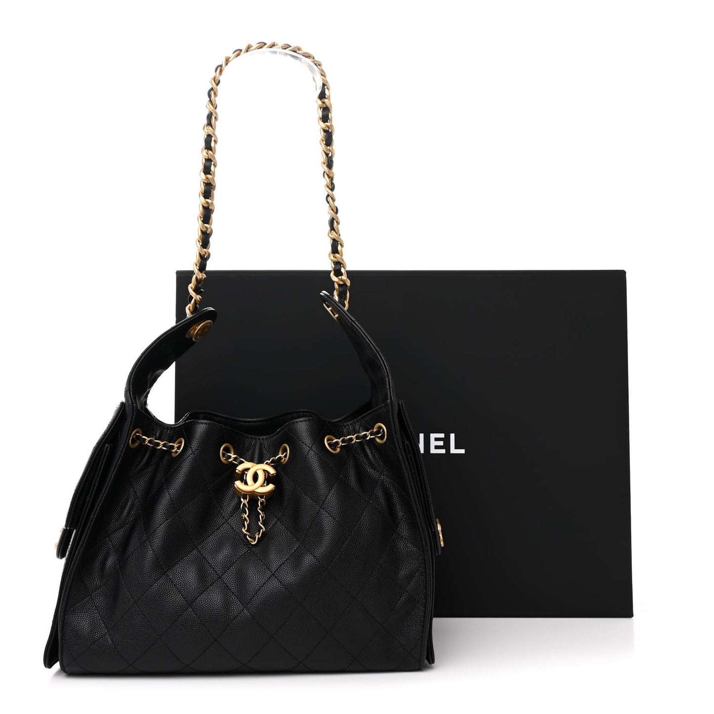 Caviar Quilted Small Chanel 25 Handbag Black