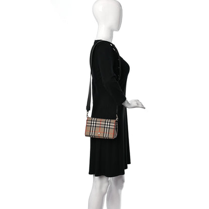 Burberry Vintage Check Hackberry Crossbody Bag Archive Beige Black 2 of 9