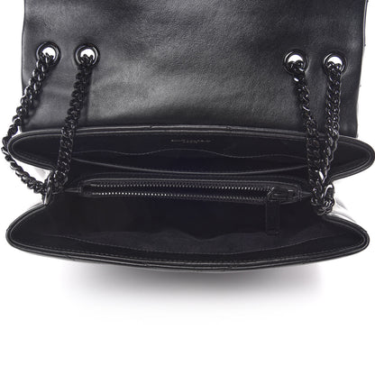 Saint Laurent Calfskin Y Quilted Monogram Small Loulou Chain Satchel Black 5 of 11