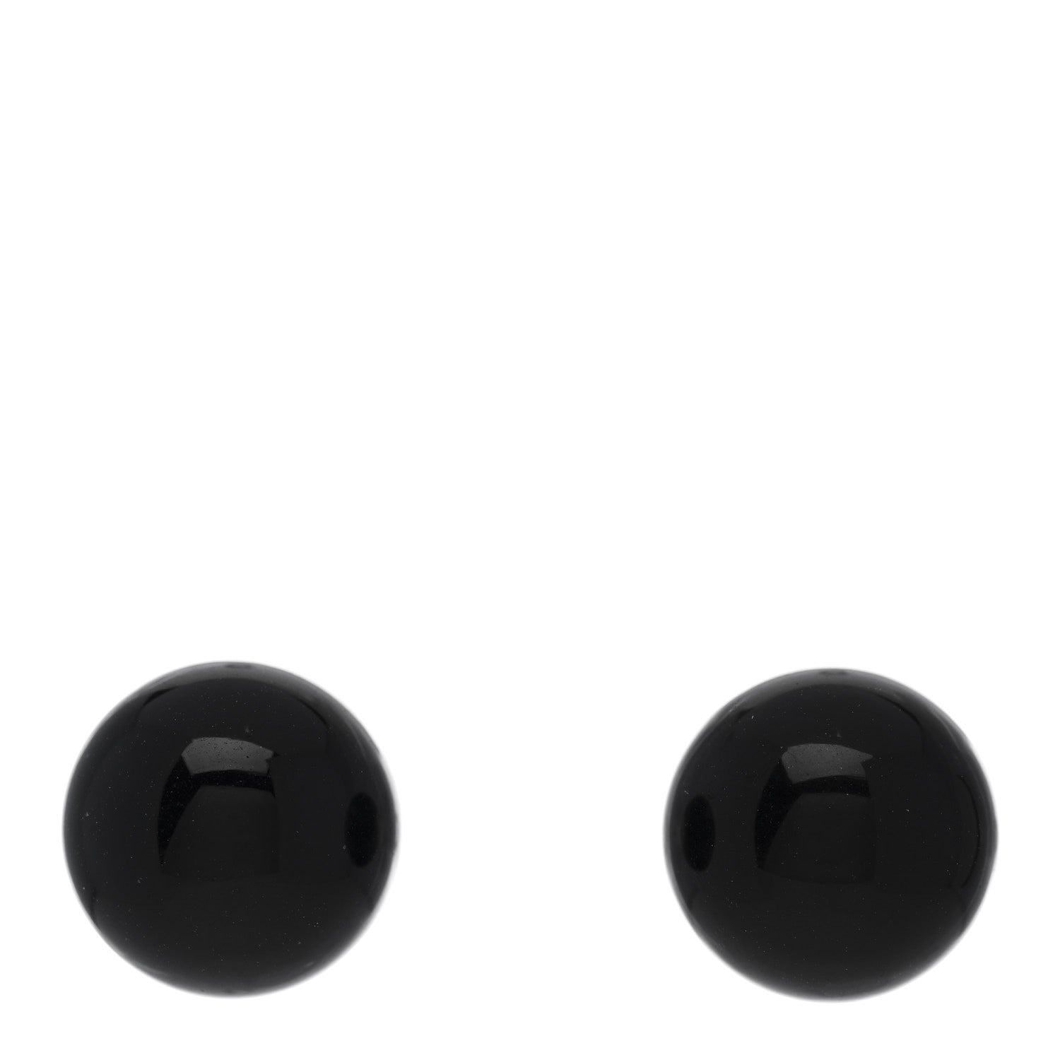Tiffany Sterling Silver Black Onyx 10mm Ziegfeld Earrings 1 of 4