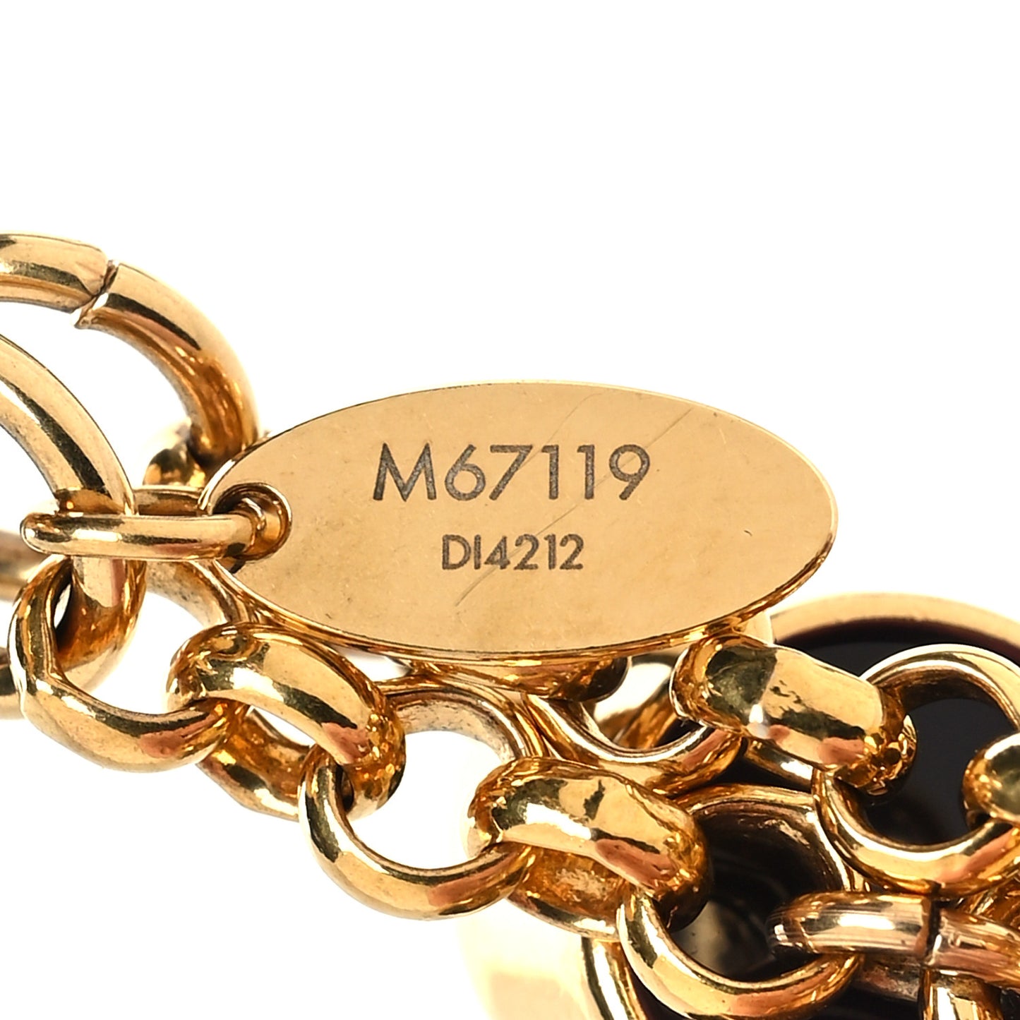 Metal Enamel Fleur De Monogram Bag Charm Dore