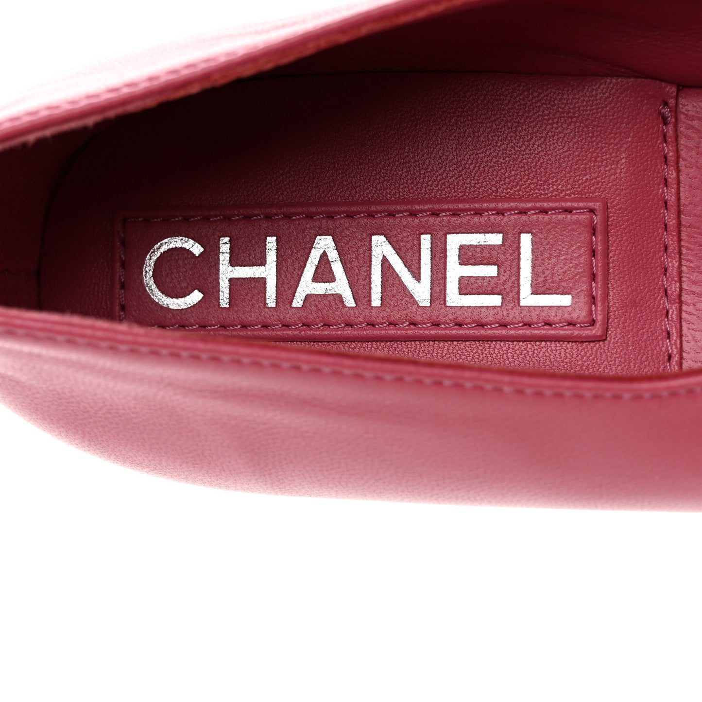Lambskin Mary Jane Flats 36.5 Pink Black