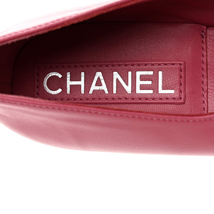 Chanel Lambskin Mary Jane Flats 36.5 Pink Black 6 of 9