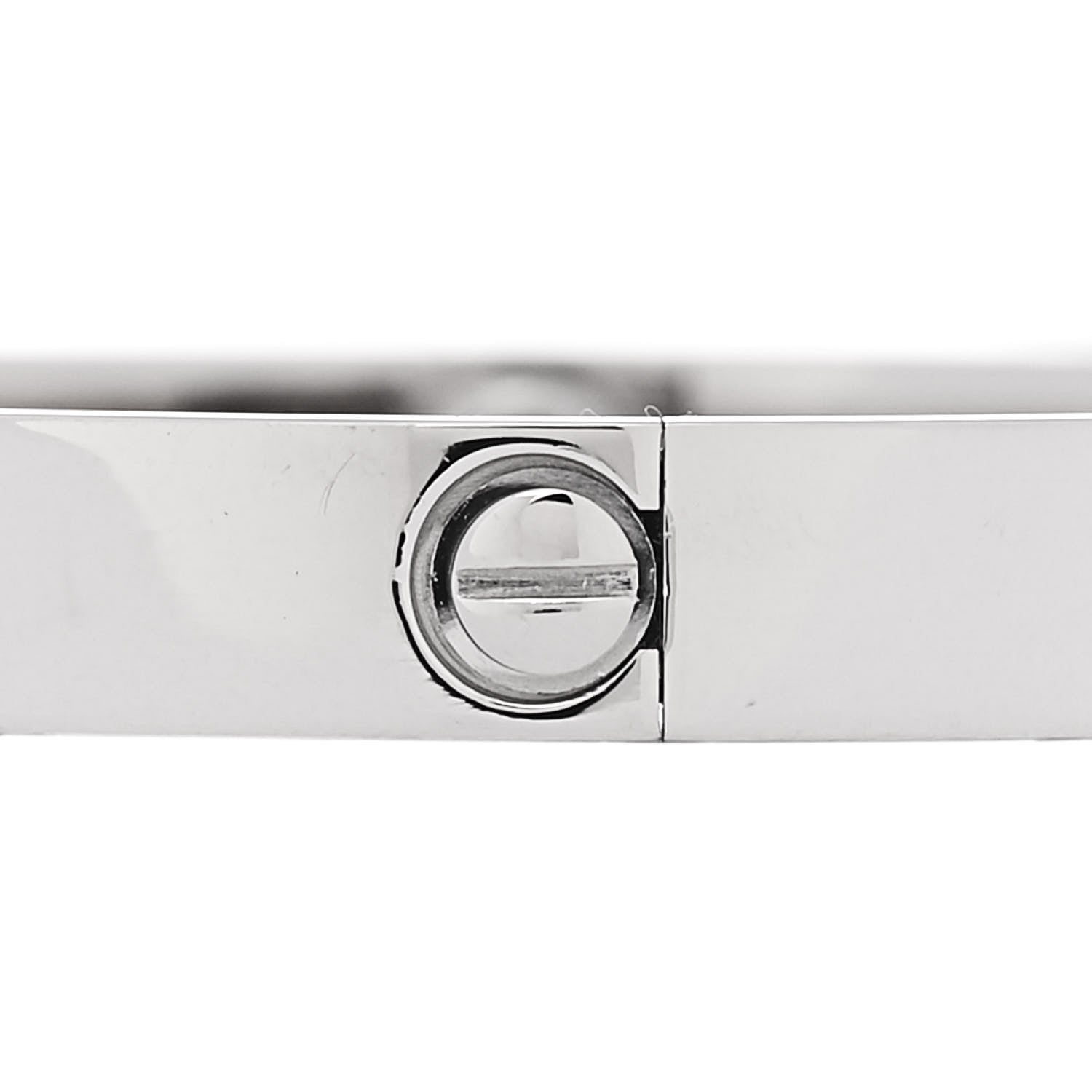 Cartier 18K White Gold LOVE Bracelet 16 4 of 9