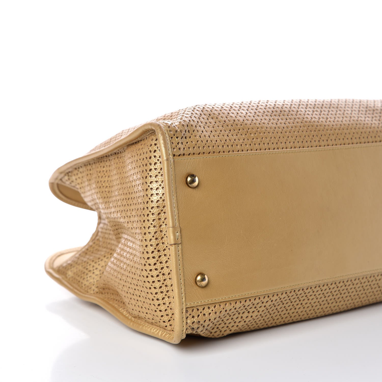 Chanel Metallic Calfskin Perforated Up In The Air Tote Gold 9 of 13