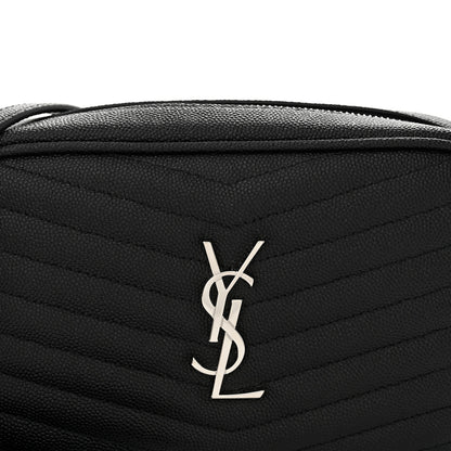 Saint Laurent Grain De Poudre Matelasse Monogram Mini Lou Camera Bag Black 8 of 10
