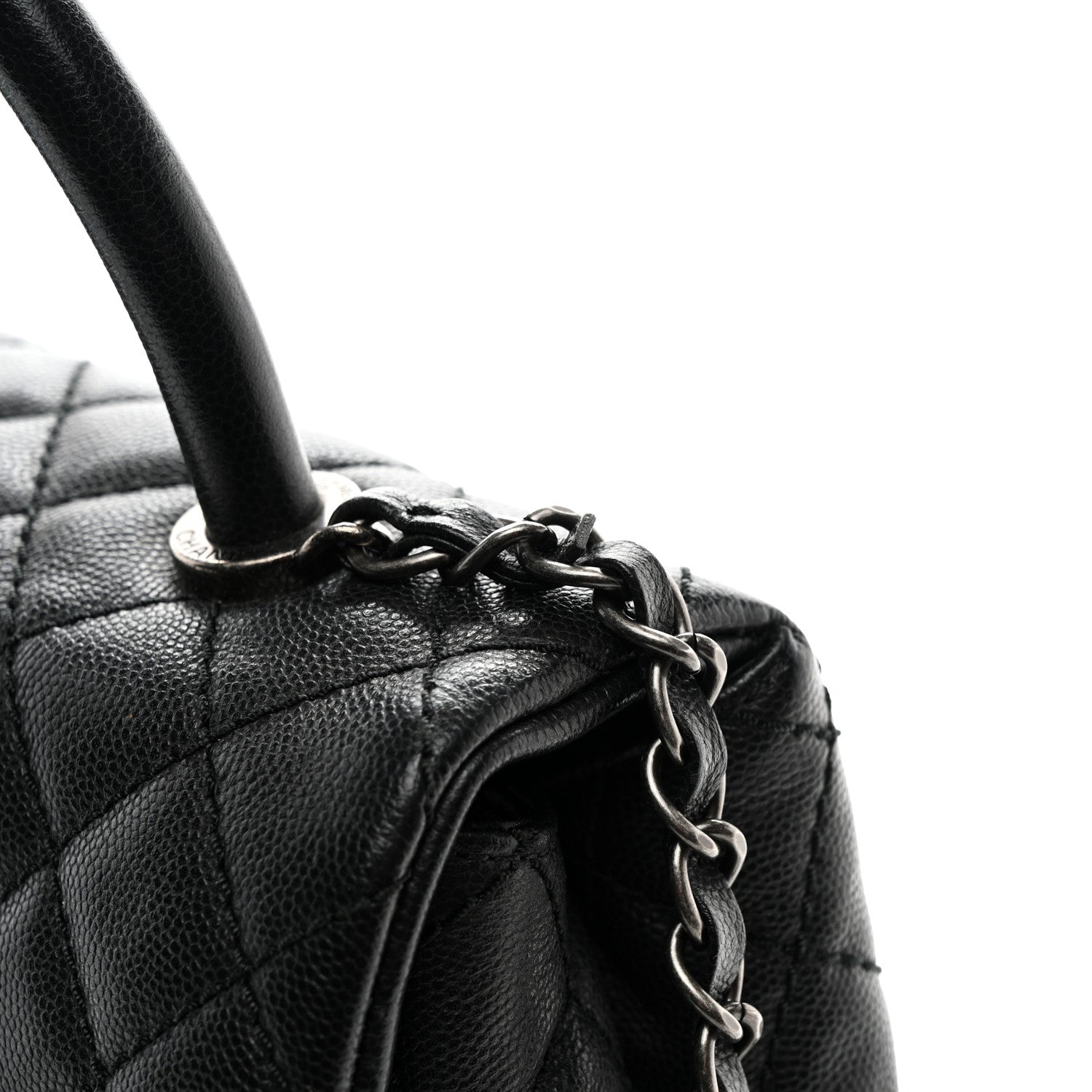 Chanel Caviar Quilted Small Coco Handle Flap Black 11 of 12