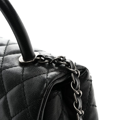 Chanel Caviar Quilted Small Coco Handle Flap Black 11 of 12