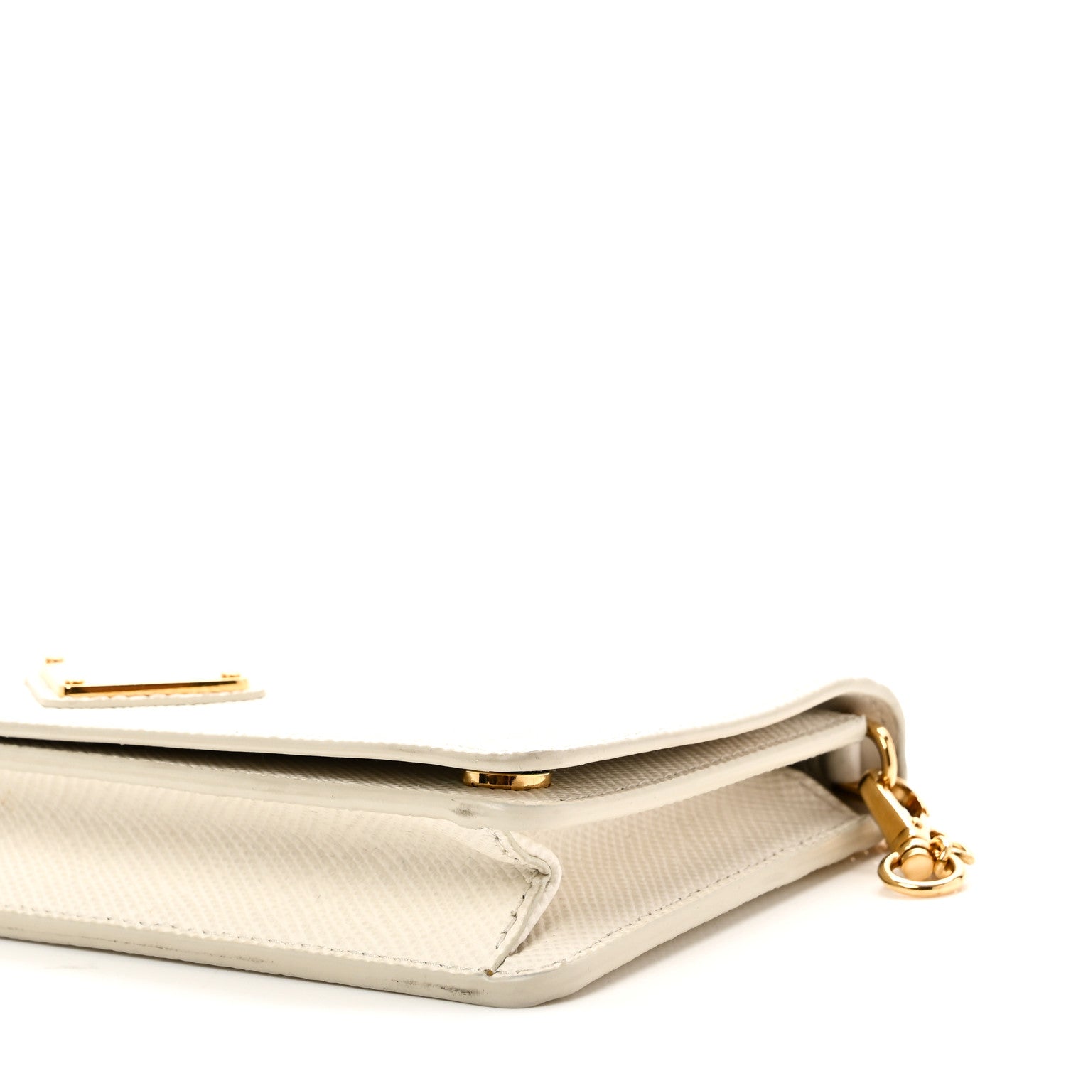 Prada Saffiano Cuir Triangle Logo Miniborse White 8 of 8