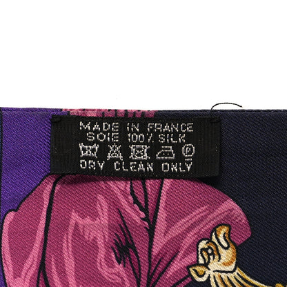 Hermes Silk Cavalleria D'Etriers Twilly Violet Bleu Rose 3 of 4