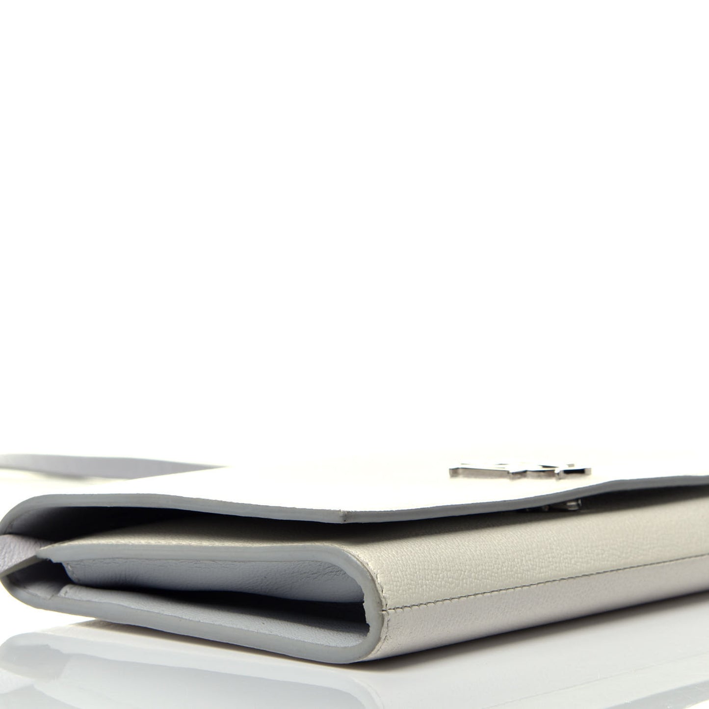Calfskin Insignia Pouch White
