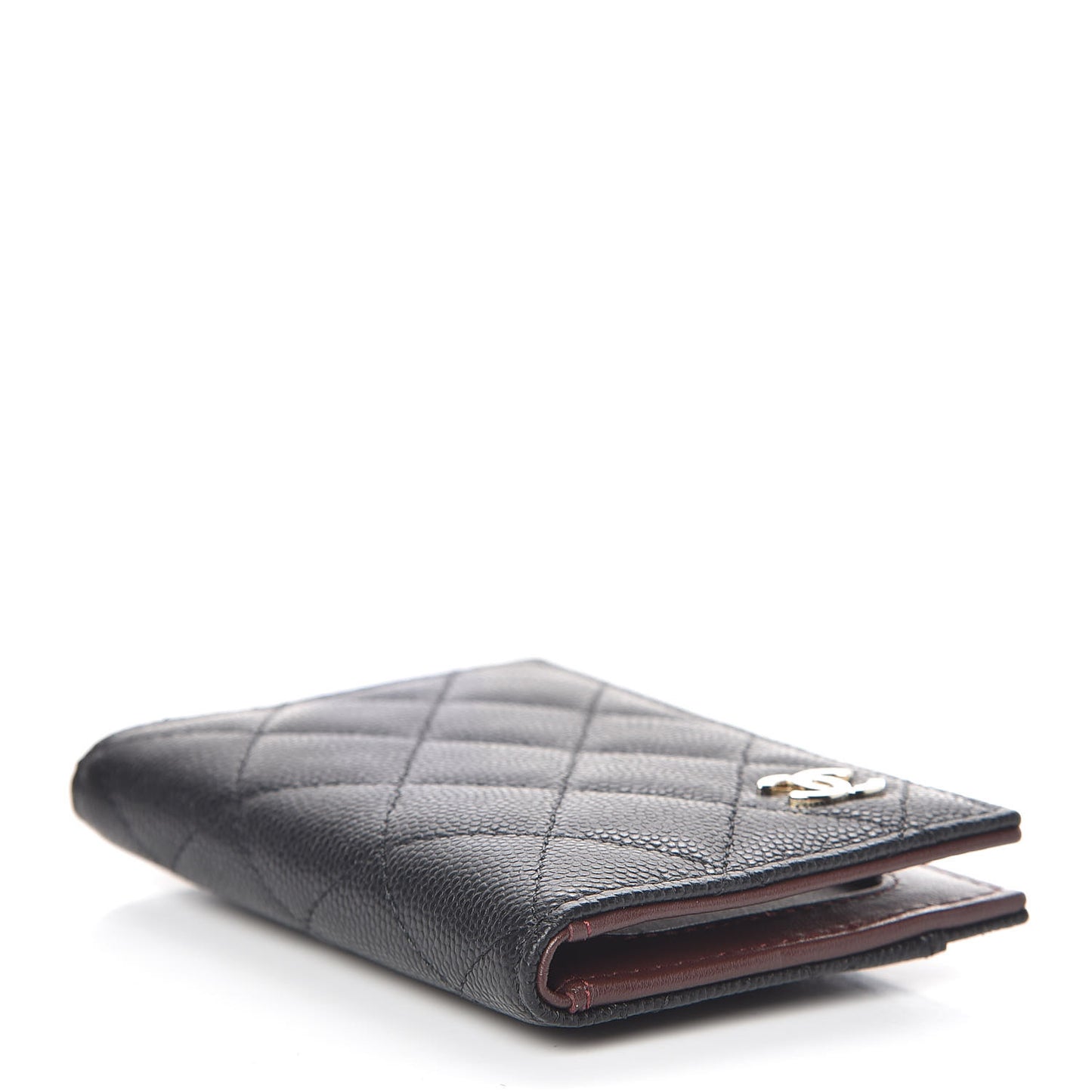 Caviar Quilted Card Holder Wallet Black