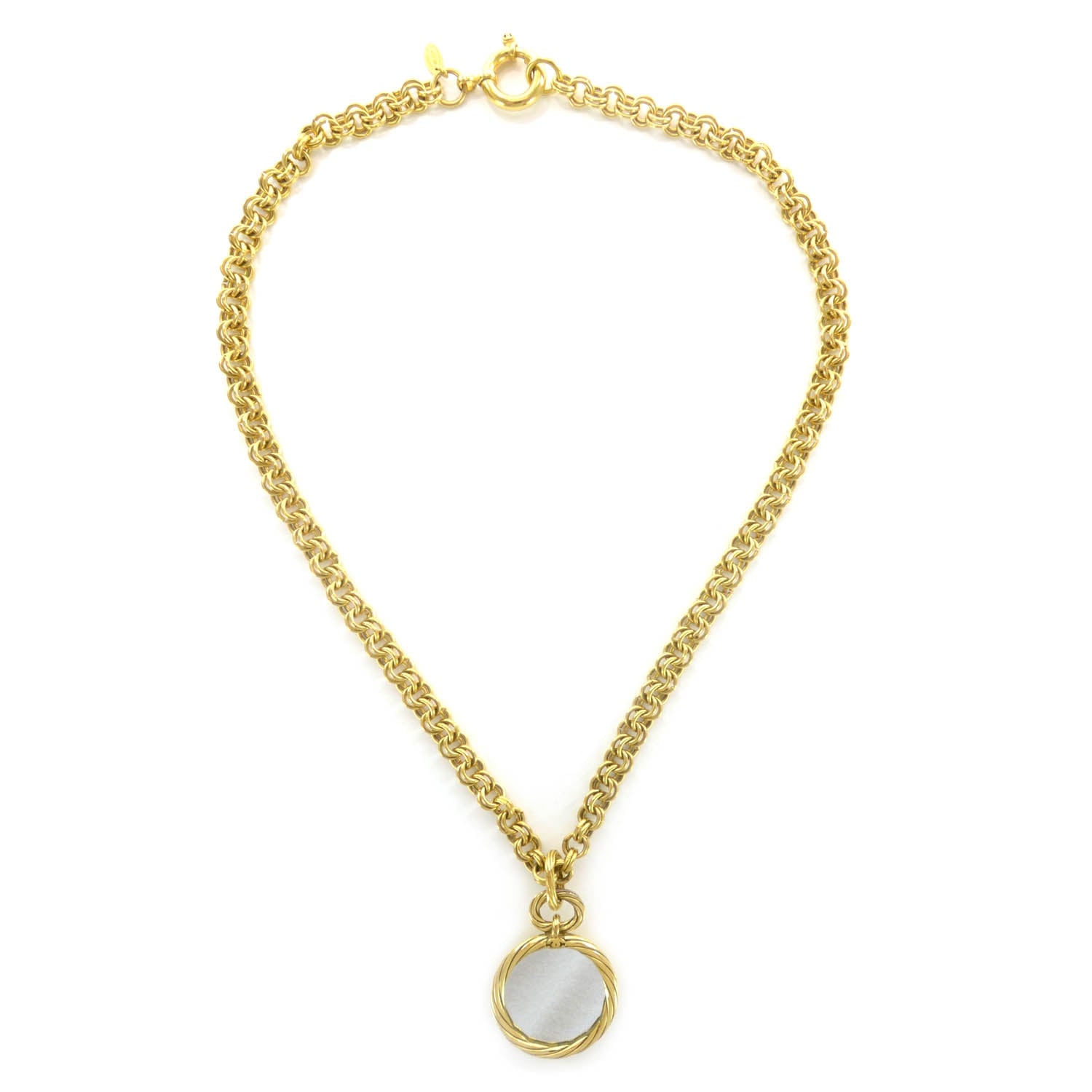 Chanel CC Mirror Long Necklace Gold 2 of 6