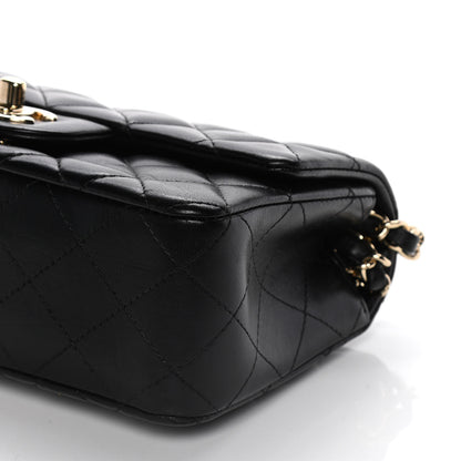 Chanel Lambskin Quilted Mini Rectangular Flap Black 8 of 12