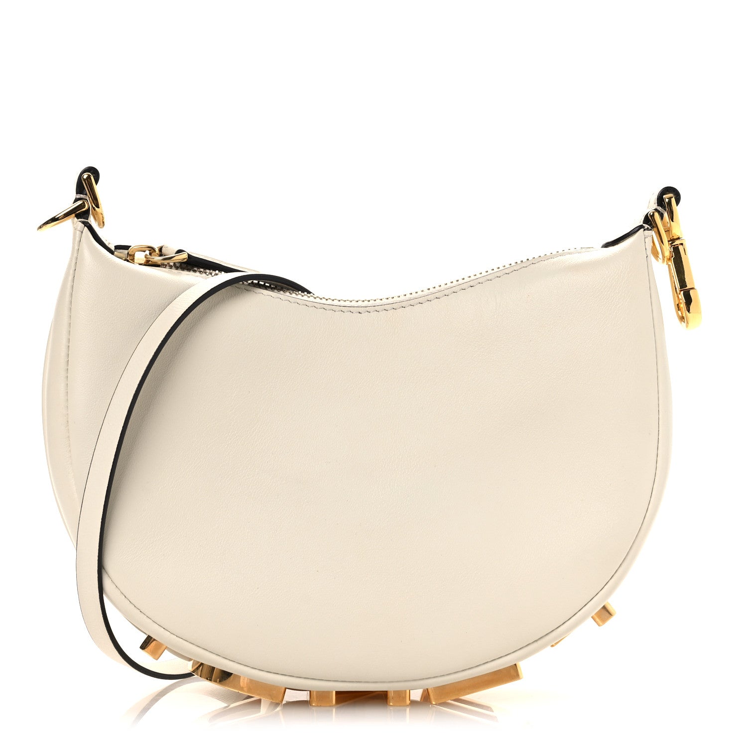 Fendi Vitello Grace Matte Mini Fendigraphy Hobo Bag White Ice 1 of 12