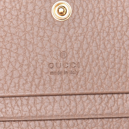 Gucci Pebbled Calfskin GG Marmont Card Case Porcelain Rose 6 of 8