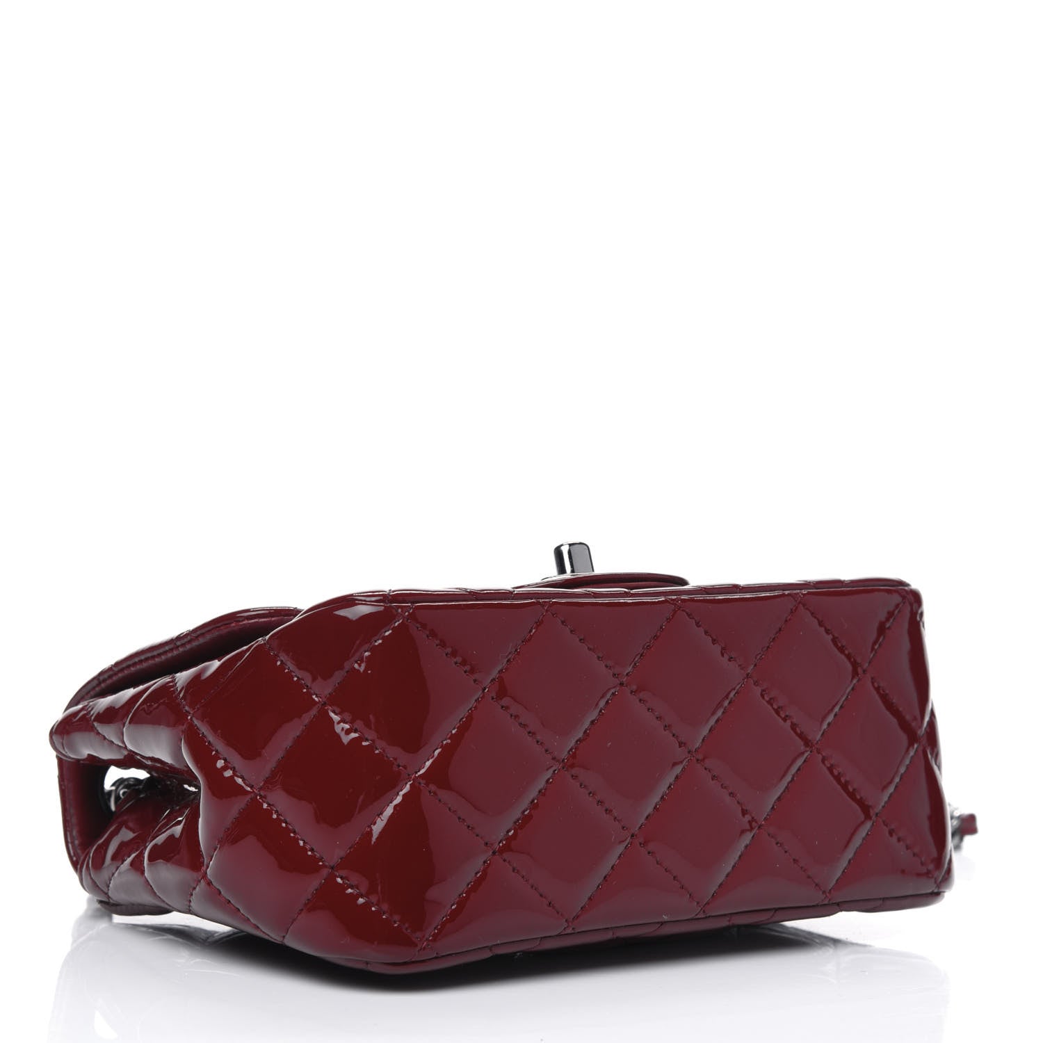 Chanel Patent Quilted Mini Square Flap Red 3 of 4