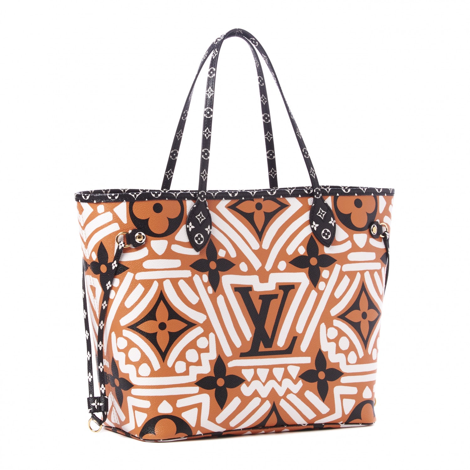 Louis Vuitton Monogram Giant Crafty Neverfull MM Creme Caramel 3 of 8