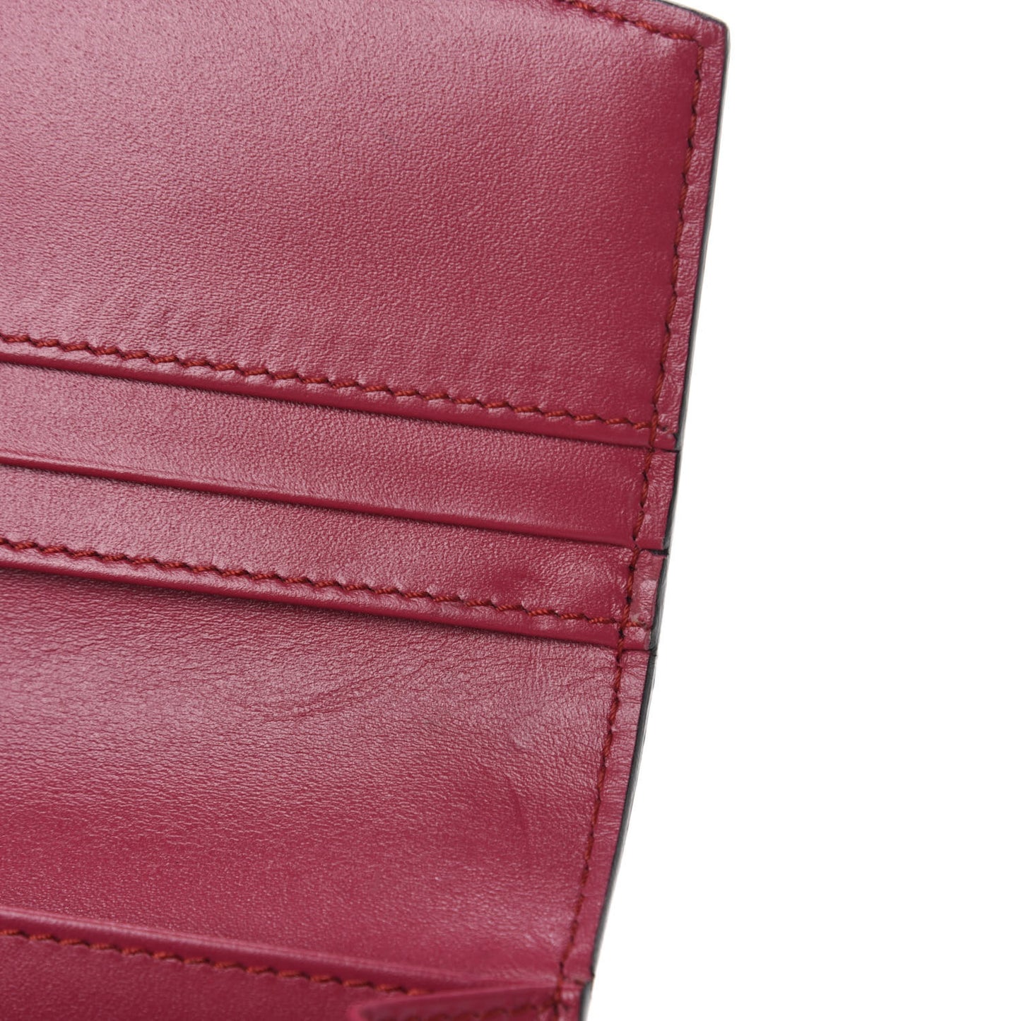 Signature Grain Calfskin Check Embossed Porter Continental Wallet Dark Plum