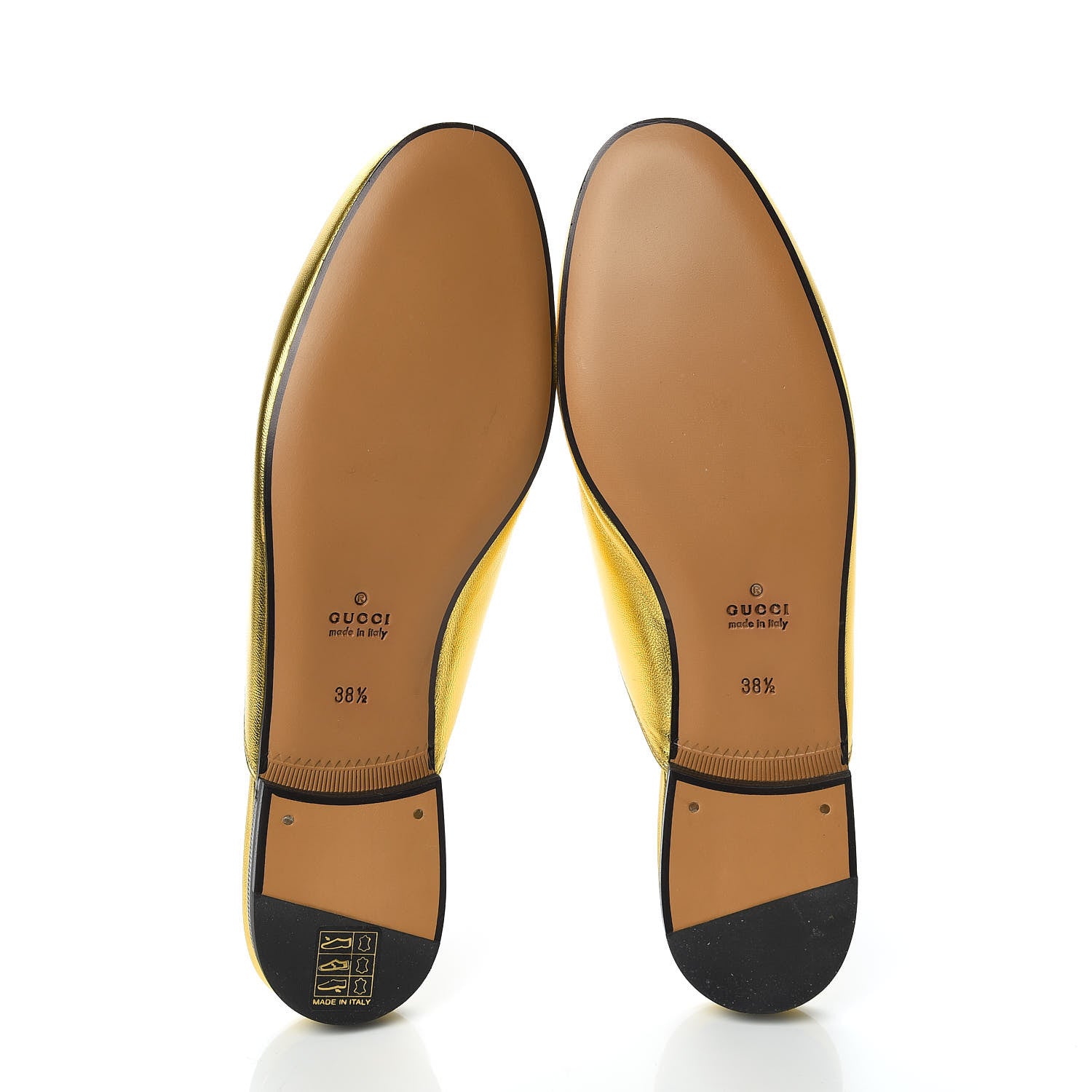 Gucci Metallic Nappa Womens Princetown Slippers 38.5 Gold 5 of 9