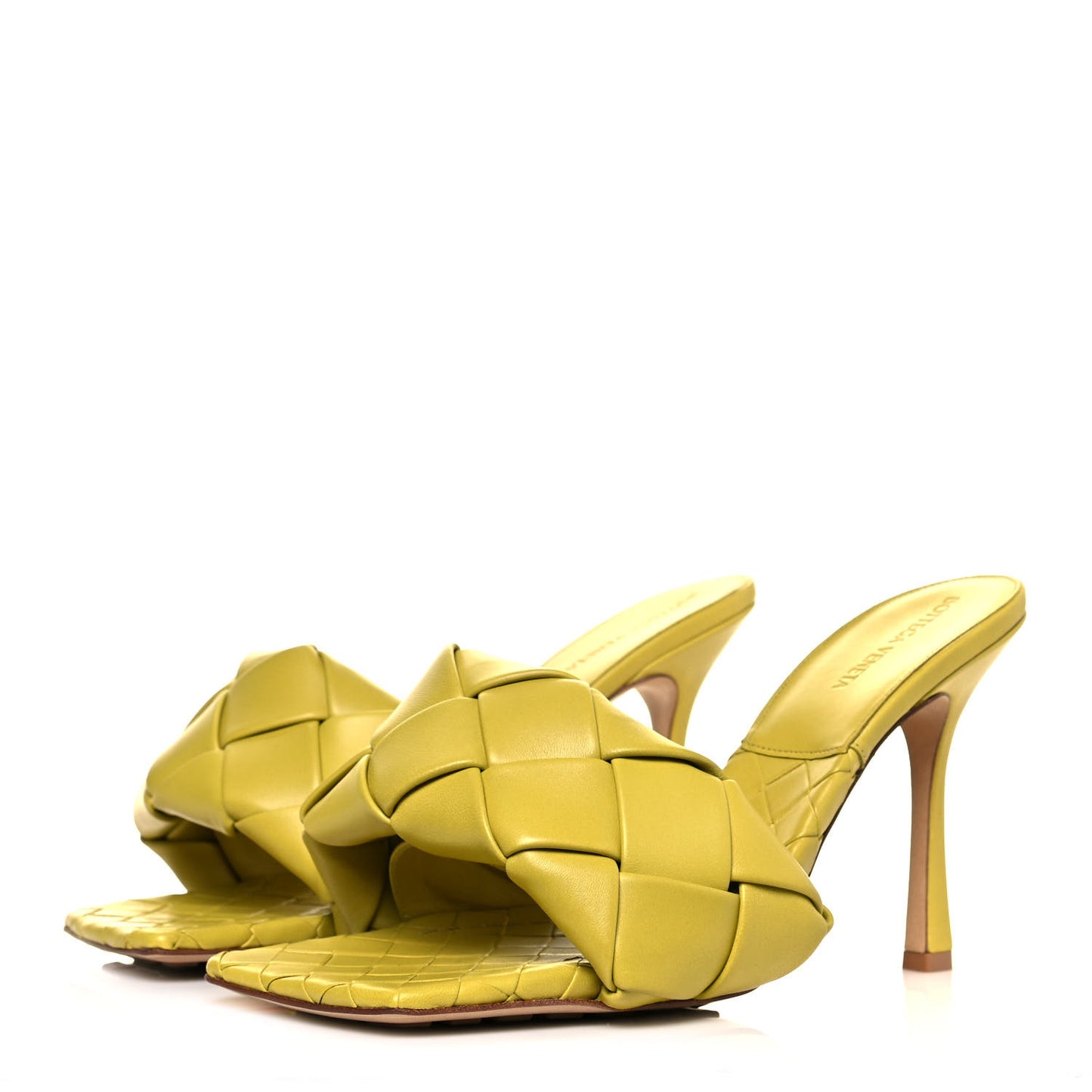 Nappa Maxi Intrecciato Lido 90mm Mule Sandals 41 Acid