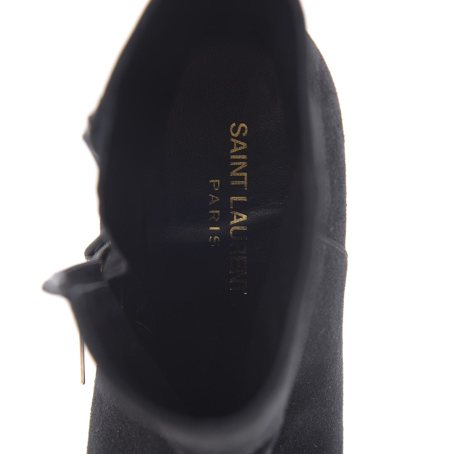 Suede Loulou Ankle 95 Zip Boot 38.5 Black