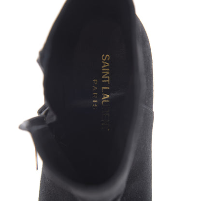 Saint Laurent Suede Loulou Ankle 95 Zip Boot 38.5 Black 6 of 10