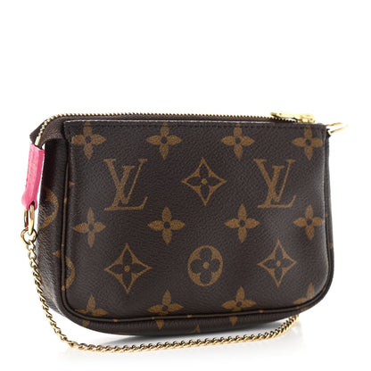 Louis Vuitton Monogram 2019 Christmas Animation Mini Courchevel Pochette Accessories Fuchsia 3 of 7