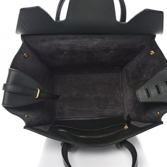 Celine Crisped Calfskin Mini Tie Knot Tote Dark Green 12 of 14