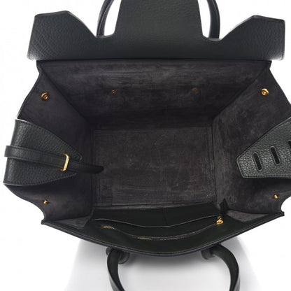 Celine Crisped Calfskin Mini Tie Knot Tote Dark Green 12 of 14