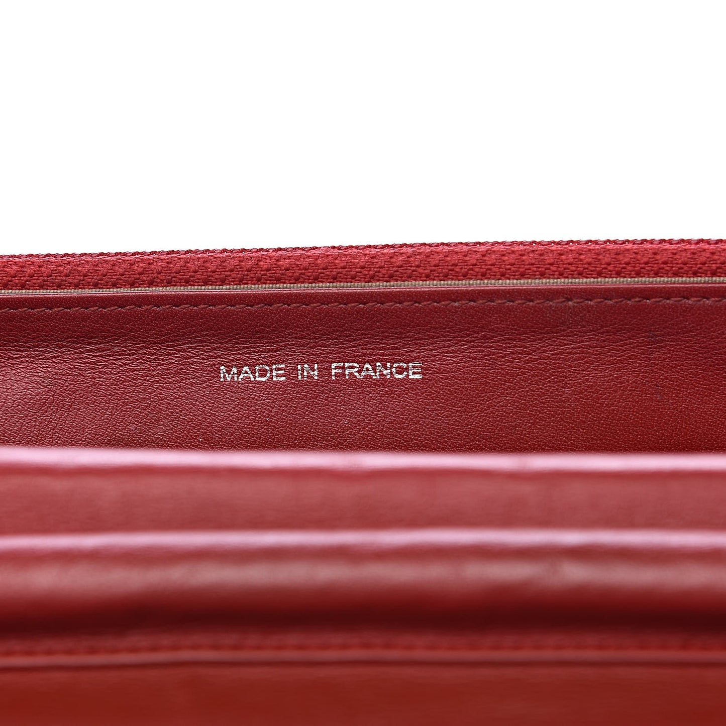 Patent Quilted Brilliant Wallet On Chain WOC Red