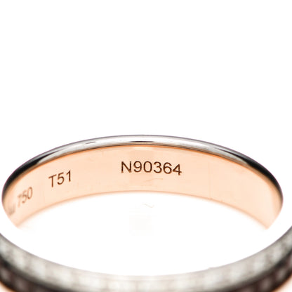 Boucheron 18K Pink White Gold PVD Diamond Quatre Classique Wedding Band Ring 51 5.75 7 of 8