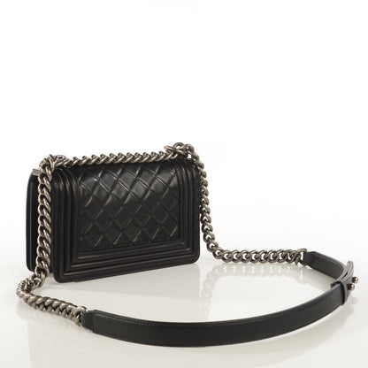Chanel Lambskin Quilted Small Boy Flap Black 3 of 9