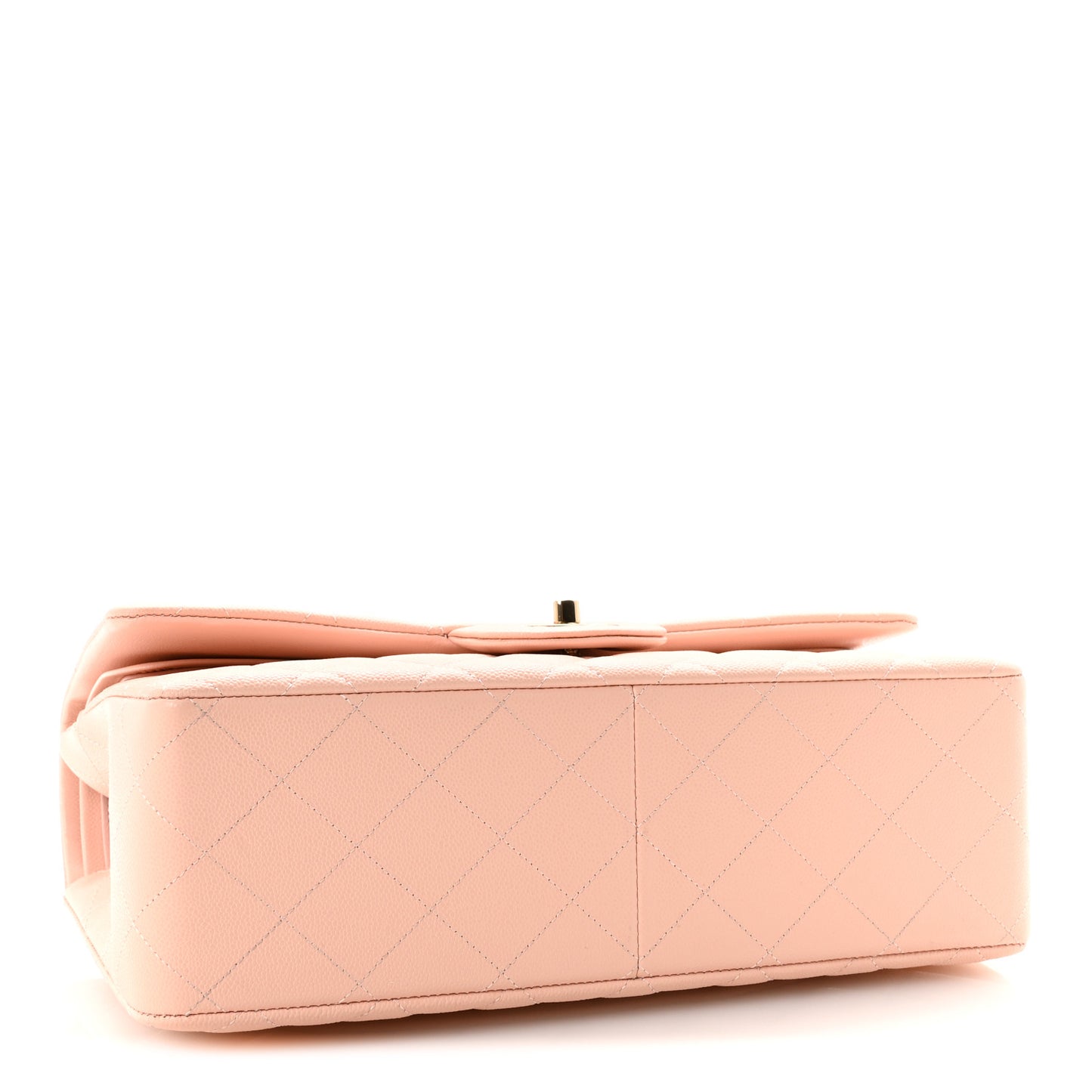 Caviar Quilted Jumbo Double Flap Light Pink