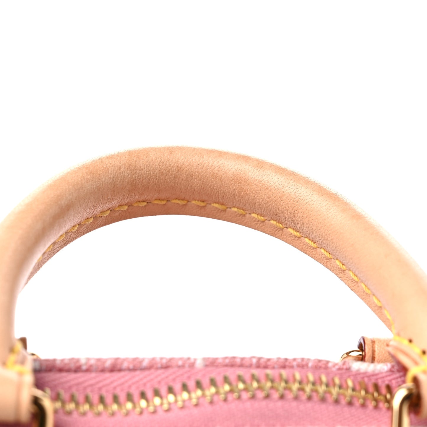 Monogram Jacquard Denim Nano Speedy Bandouliere Pink