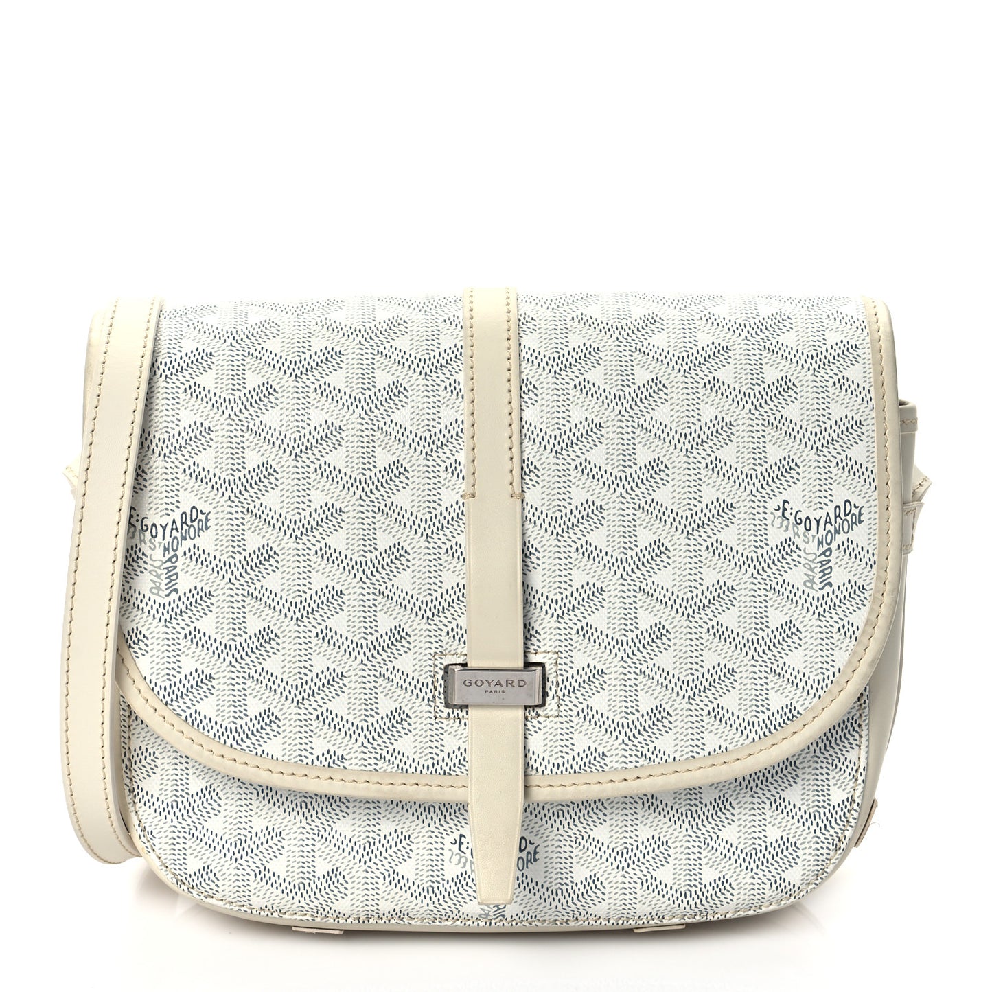 Goyardine Belvedere II PM Messenger Bag White