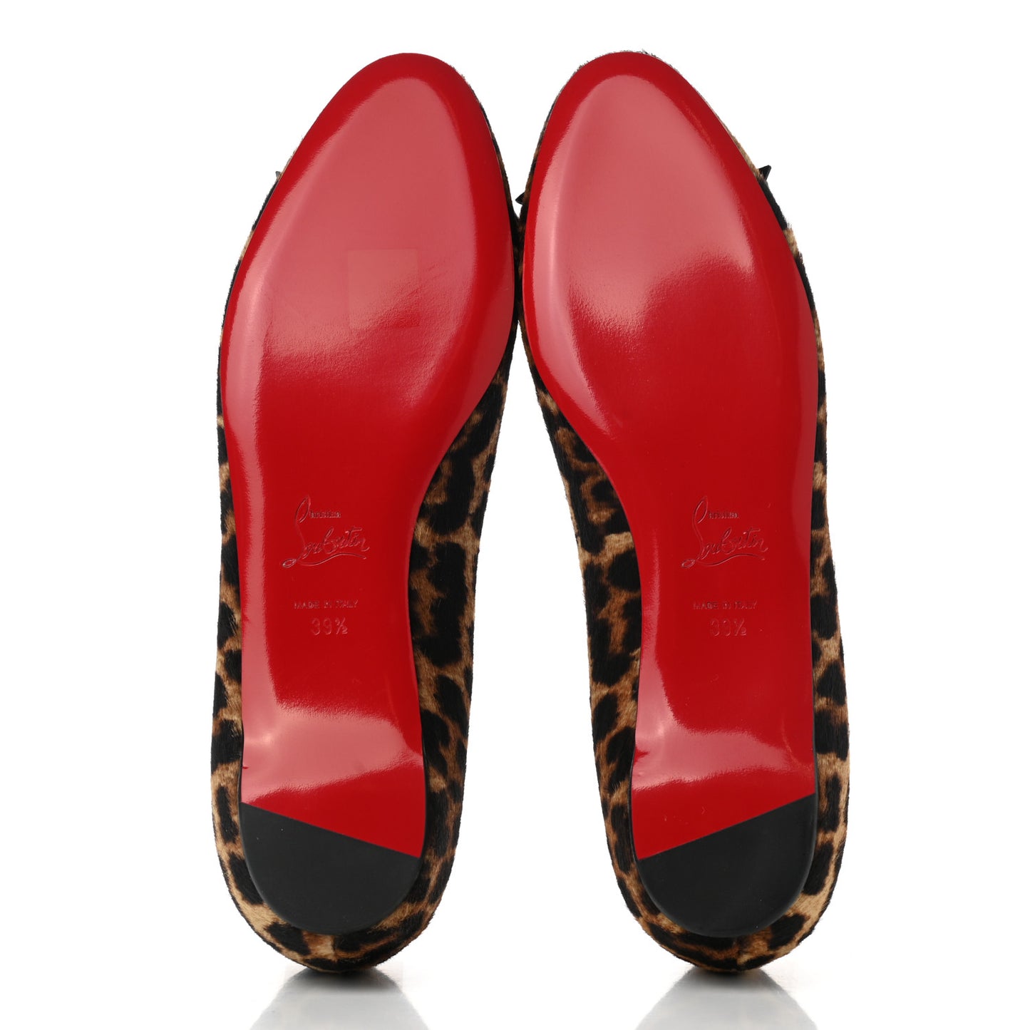 Calf Hair Patent Simplenodo Flats 39.5 Leopard Black