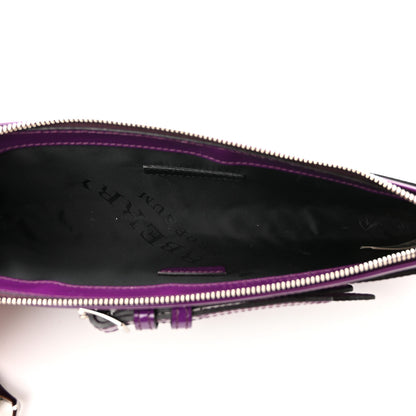 Burberry Patent Bridle Calfskin Parmoor Clutch Bag Purple 5 of 11