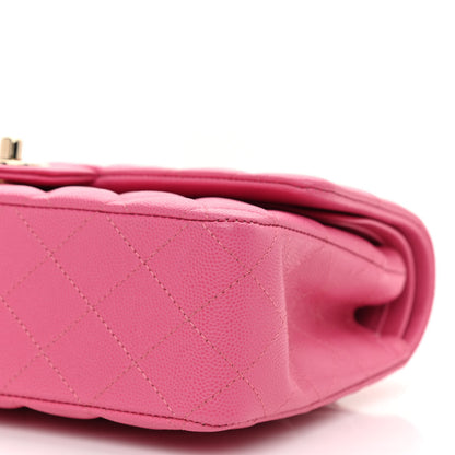 Chanel Caviar Quilted Medium Double Flap Pink 10 of 10