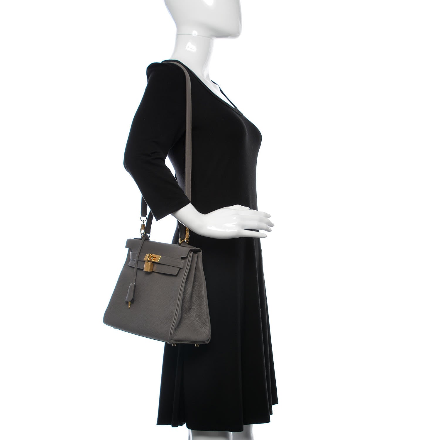 Hermes Togo Kelly Retourne 28 Etain 2 of 38