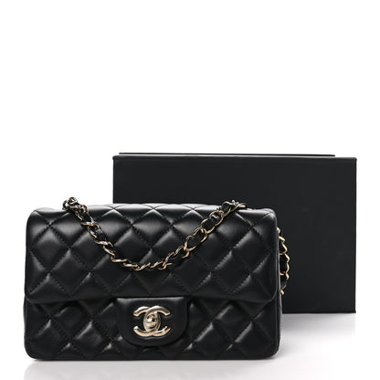 Chanel Lambskin Quilted Mini Rectangular Flap Black 11 of 11