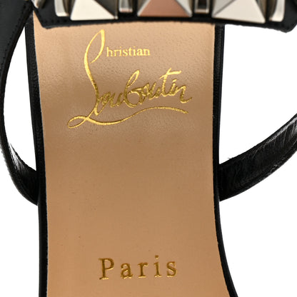 Christian Louboutin Calfskin Studded Galerietta 100 Sandals 39 Black 8 of 9