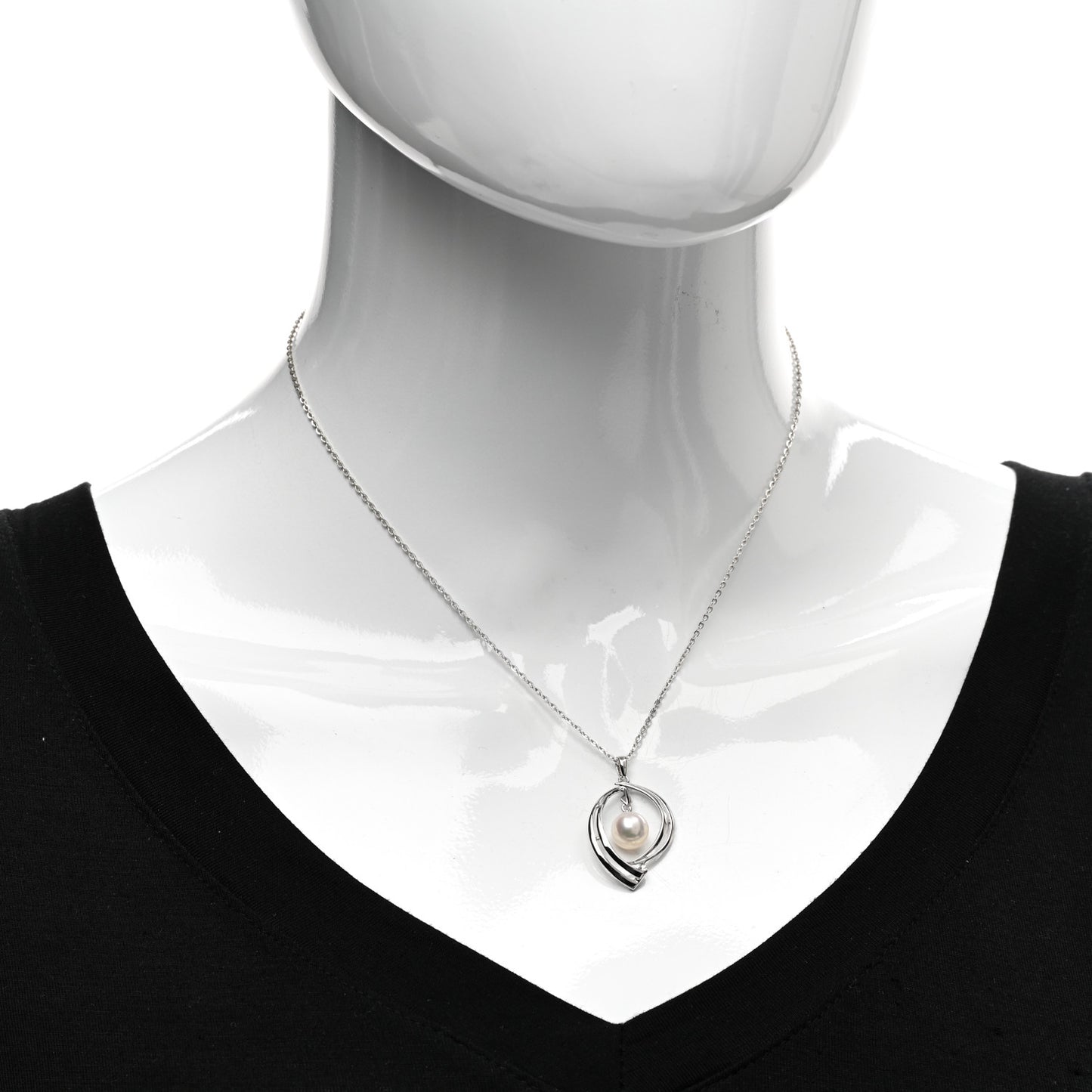 Sterling Silver Akoya Pearl 7-8mm Pendant Necklace