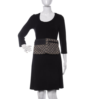 Gucci GG Monogram Web Double Pocket Belt Bag Navy 2 of 11