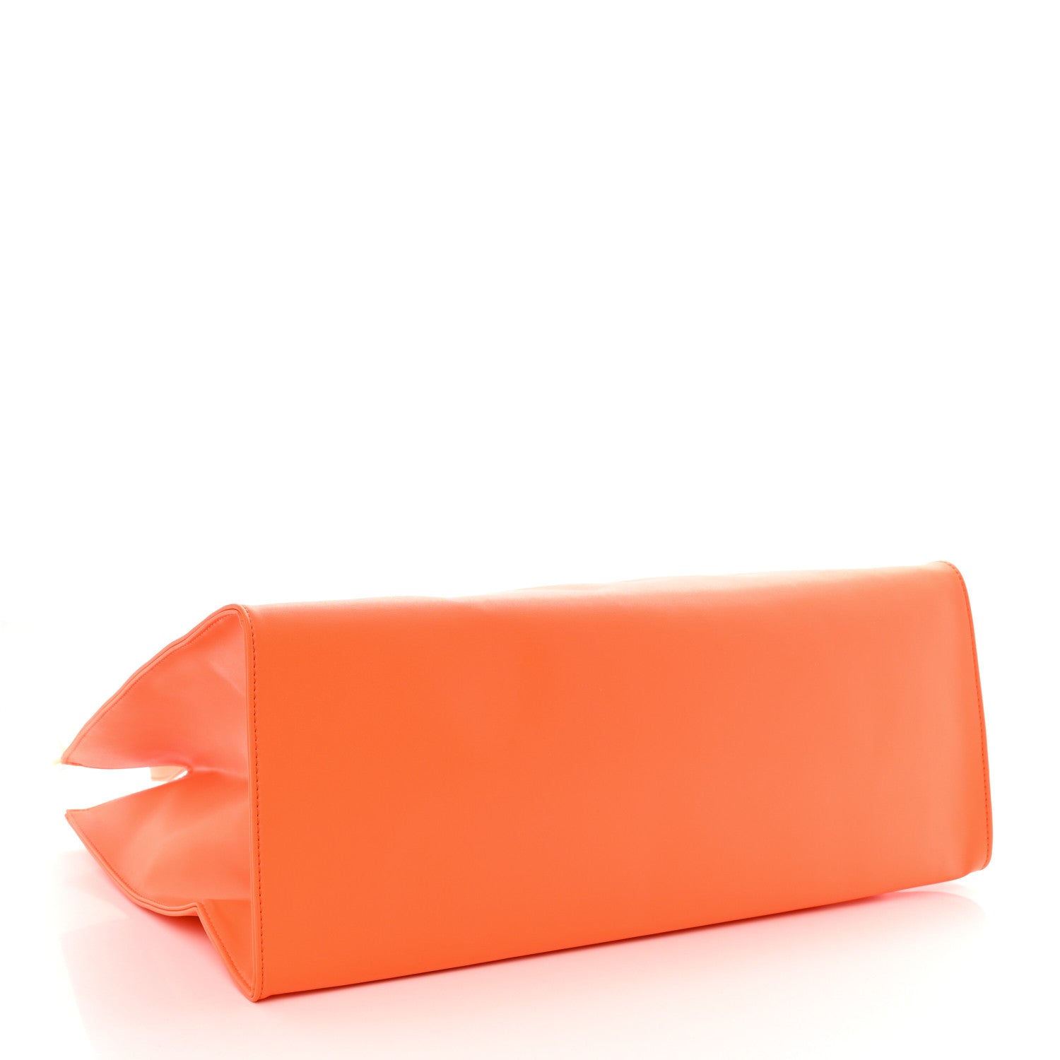 Telfar Vegan Leather Large Shopping Bag Orange 4 of 10