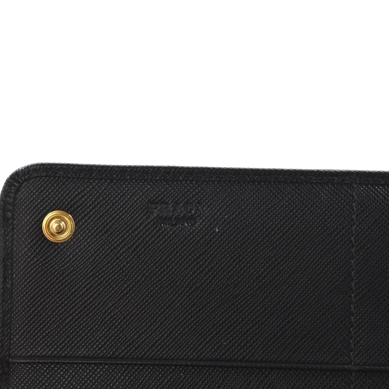 Prada Saffiano Metal Continental Flap Wallet Black 7 of 7