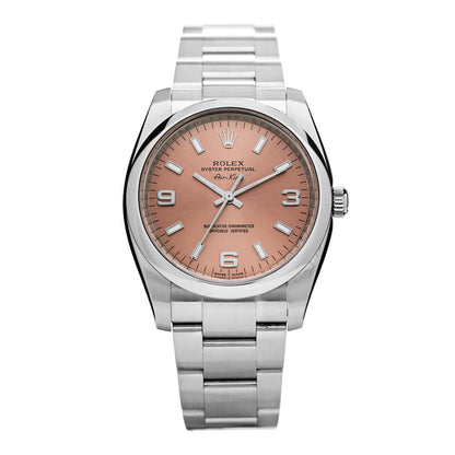 Rolex Stainless Steel 34mm Air-King Oyster Perpetual Precision Watch Pink 114200 1 of 5