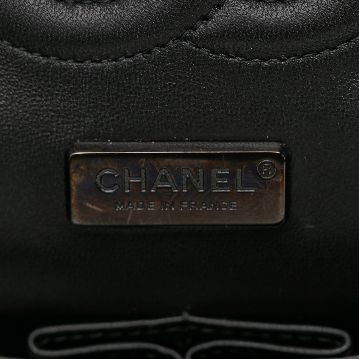 Chanel Metallic Lambskin Painted Feministe Newsprint Medium Double Flap So Black 6 of 12