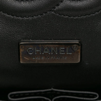 Chanel Metallic Lambskin Painted Feministe Newsprint Medium Double Flap So Black 6 of 12